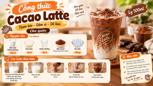 Công Thức Cacao Latte Cho Quán