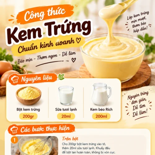 Công Thức Làm Kem Trứng Chuẩn Kinh Doanh (1)