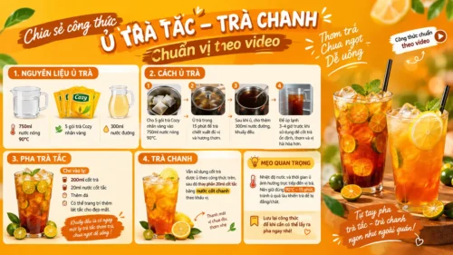 Infographic Công Thức Trà Tắc Trà Chanh